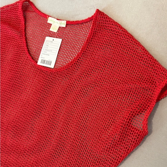 Staring at Stars Red Mesh Crop Top - Size S - NWT - Picture 4 of 12
